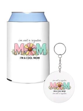 Mother’s day gift Can Cooler Koozie and keychain with matching keychain.